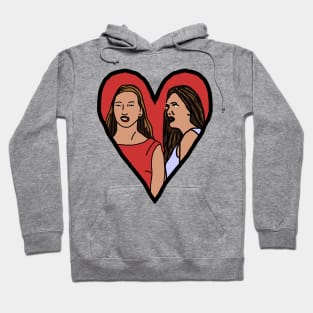 Female Couple Valentine Heart Distracted Boyfriend Meme Valentines Day Hoodie